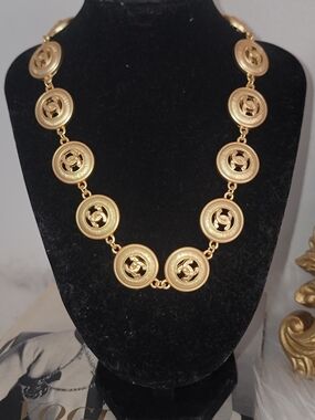 Gold-Tone Medallion Link Necklace - Women Jewelry